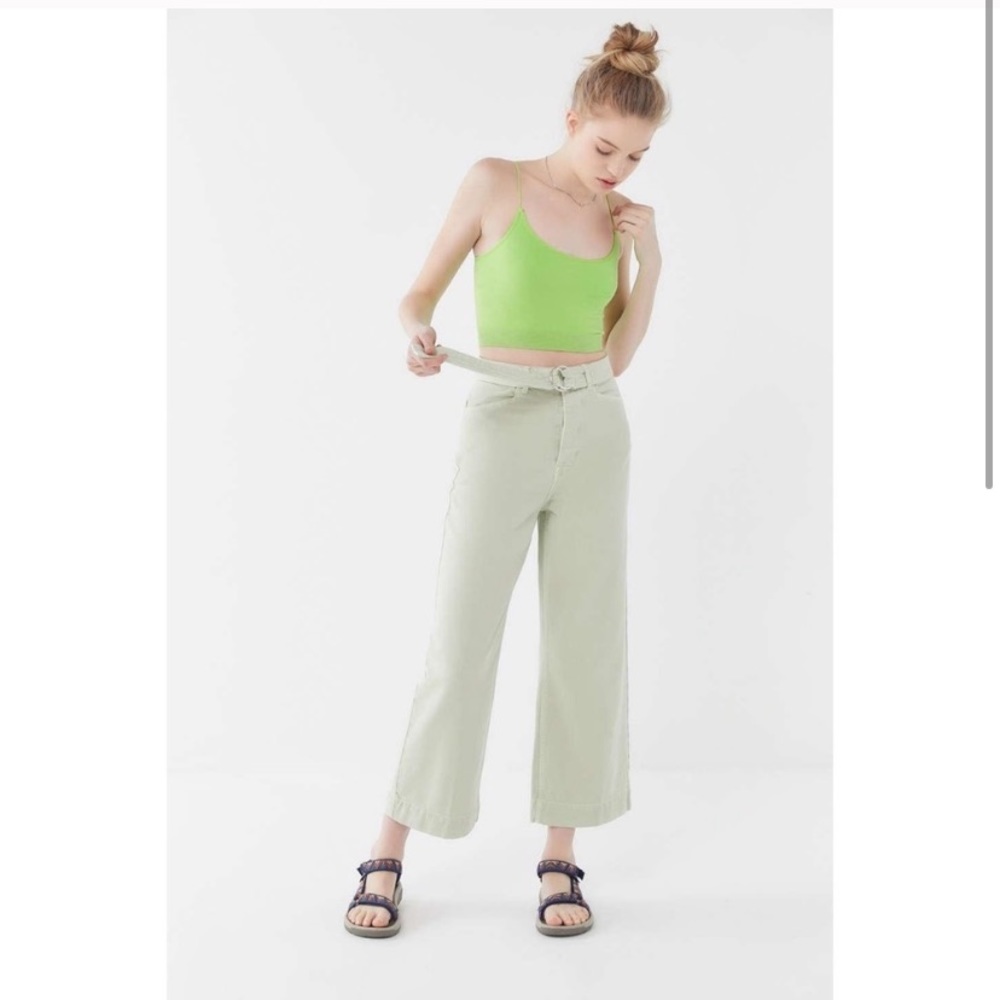 UO Wide Leg Crop Jean - Pistachio
